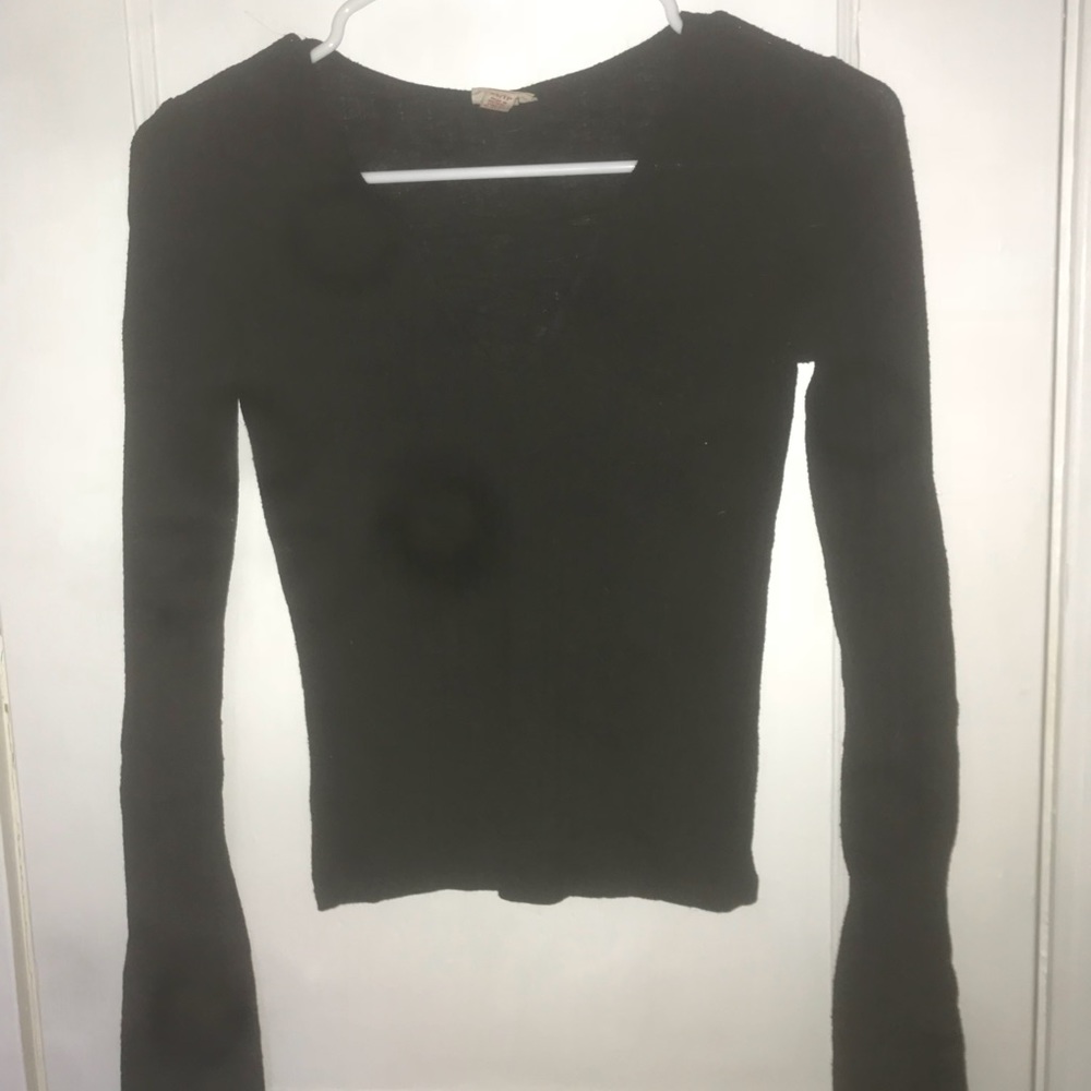 black lace up top